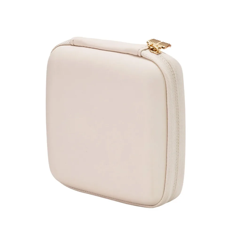 

Leather Jewelry Storage Box Zipper Earrings Ring Necklace Storage Jewelry Case Display Function Mini Jewelry Box Jewelry Display
