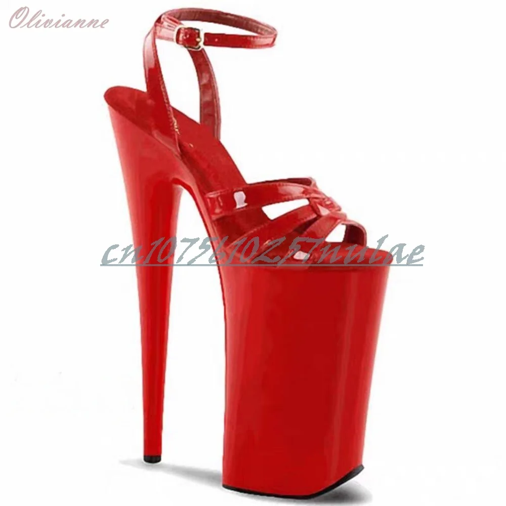 Super high-heeled Sandals Model Runway Shoes Thick-soled Platform Stilettos Stage Performance Sexy Nightclub Women Shoes 2026