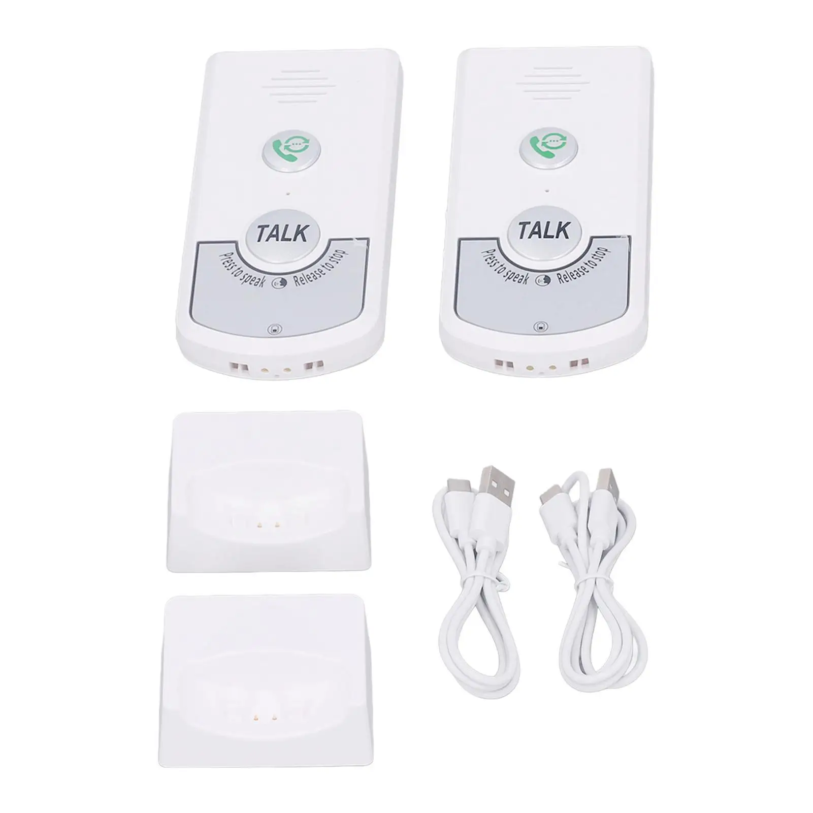 

Wireless 2-Way Voice Intercom Doorbell - Power Saving Chip, Range 410M-490M for Home & for classroom Use