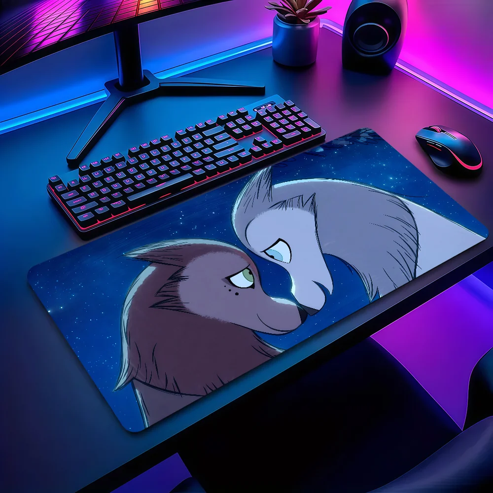 Anime Wolfwalkers Mouse Pad Large Non-slip Lockedge Desktop Computer Desk Mat Keyboard Writing MousePad Office Gamer Student