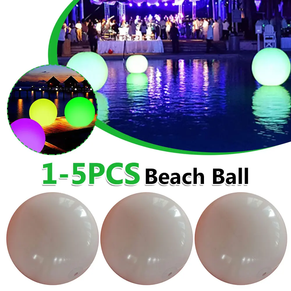 Outdoor Swimming Pool Inflated Ball Balloons Toy Water Swimming Pool with LED Light Party Water Game Toys 16 Colors