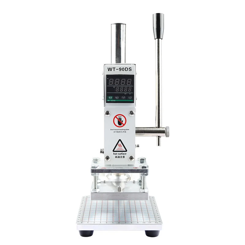 ミニデジタルホットスタンプ機 金銀自動デジタルレザーロゴエンボス加工Tスロットホットスタンプ機