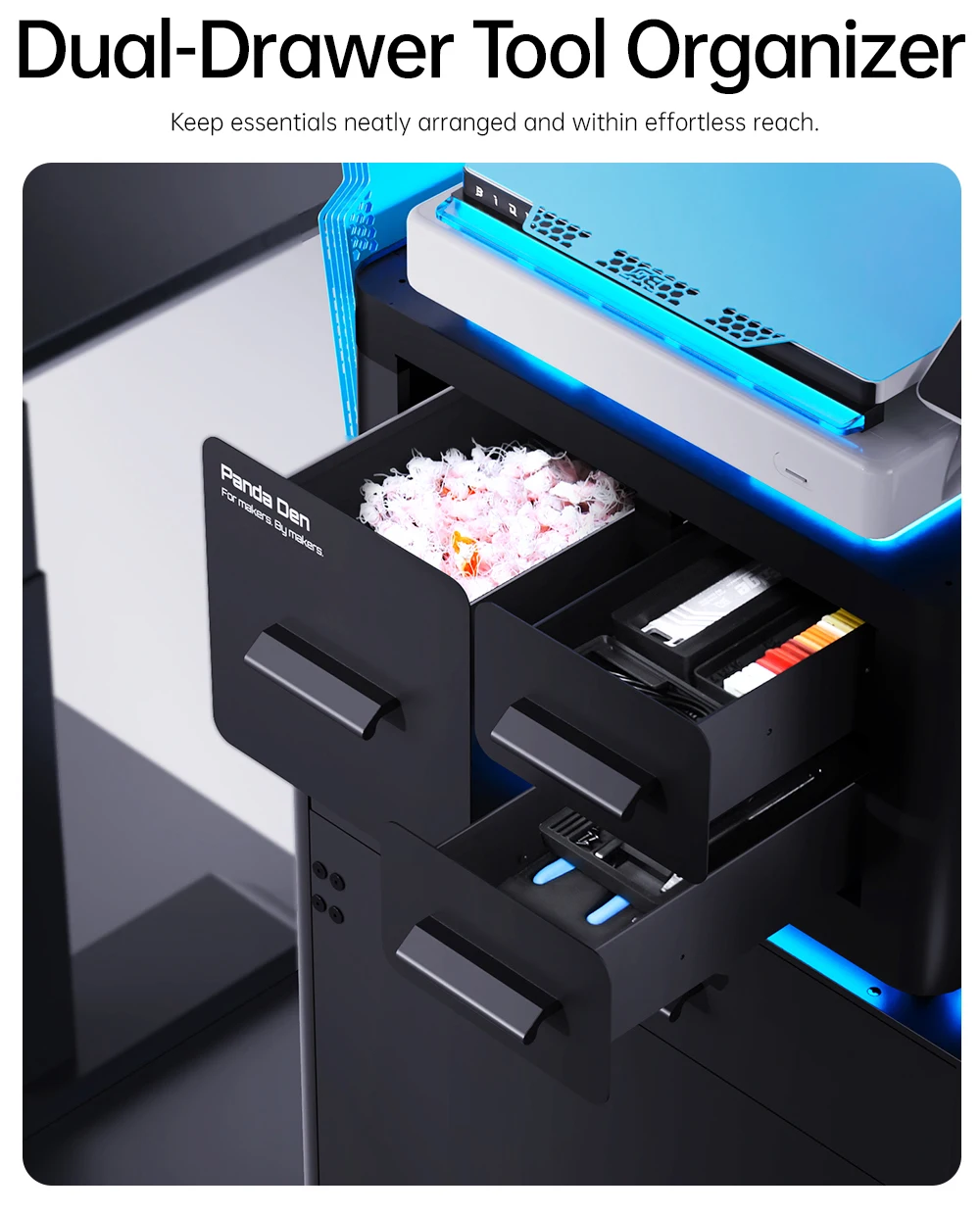 

BIQU PANDA-VERSE AMS Принтер для хранения нити Индикация состояния модульной DIY Качество промышленного класса для Bambu Lab A1