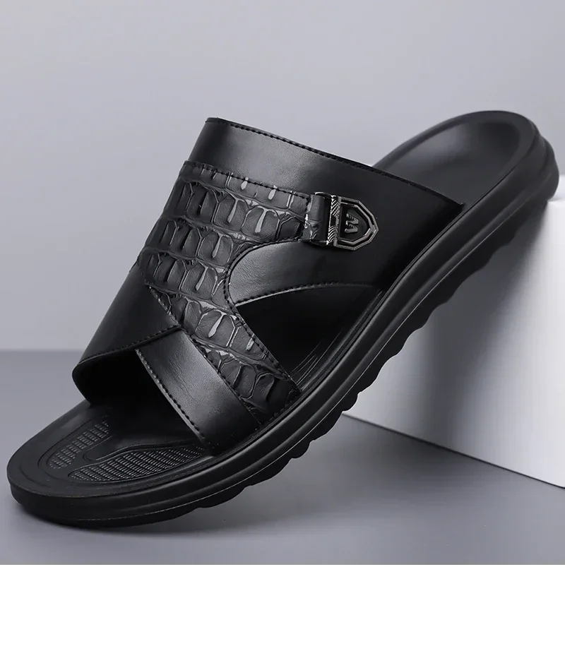 Sommer-Herren-Hausschuhe mit rutschfester, weicher Sohle, modisch, bequem, atmungsaktiv, verschleißfest, für den Außenbereich, zum Fahren, Strandschuhe-9022 – Detail 15