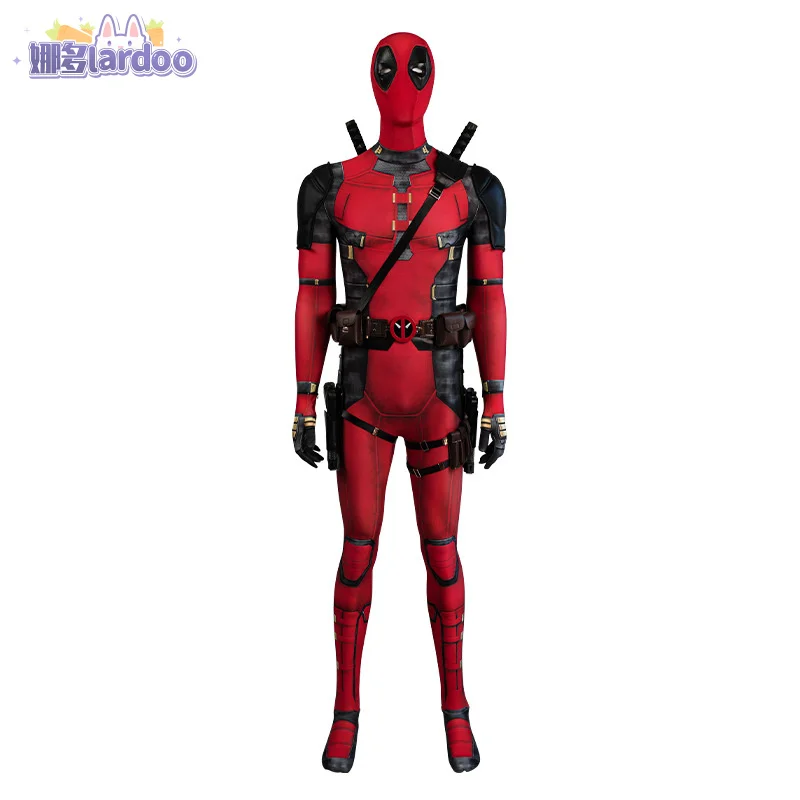 New Deadpooling 3 Cosplay Cosutme Mask With Magnetic Glasses Wade Winston Wilson Jumpsuit Belt Cosplay Costume Suit Halloween