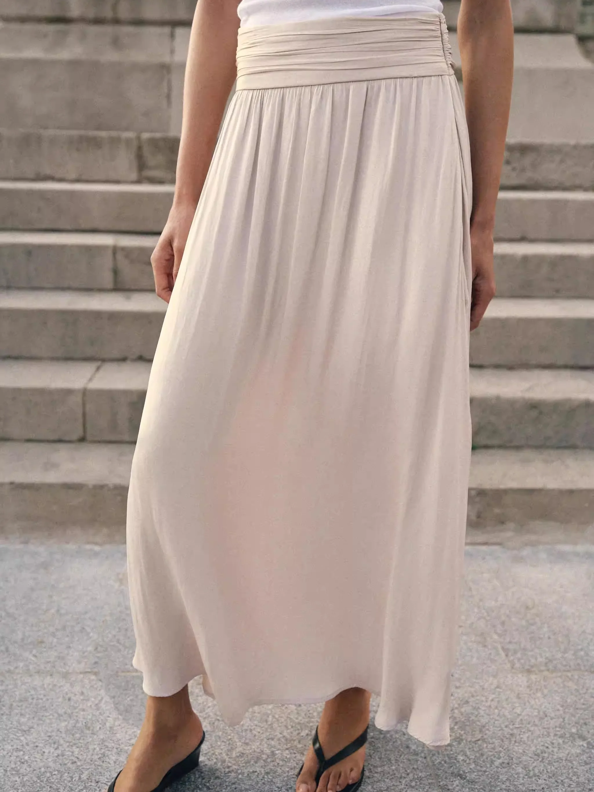 

New Summer Women's Midi Skirt Fashionable Ethnic Style Stage Costume Young Women's 18-25 Years Old Suitable ZA2026