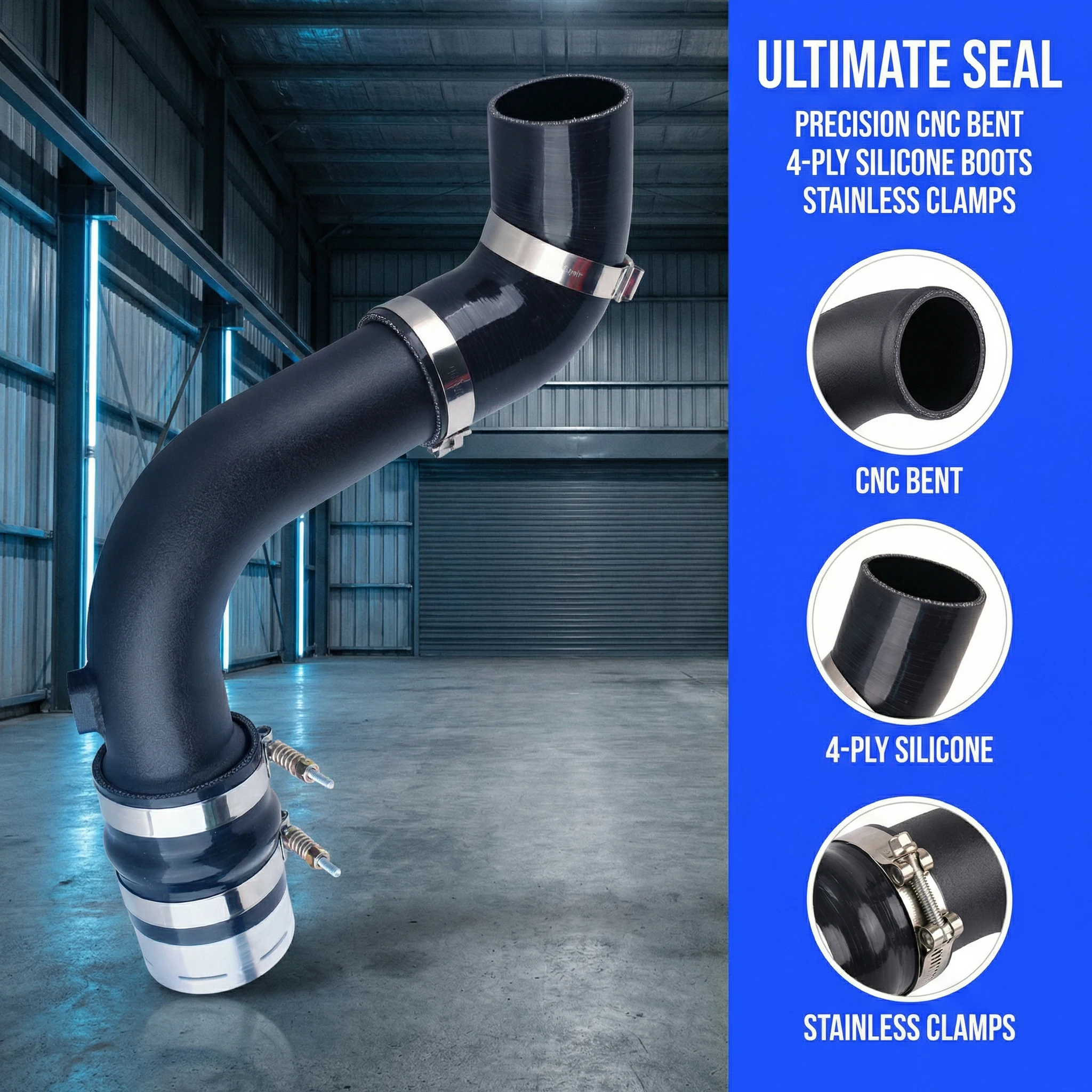 Performance Cold Side Intercooler Pipe Upgrade Kit 3 Colors Available for 2017‑2024 Ford 6.7L Power Stroke Diesel