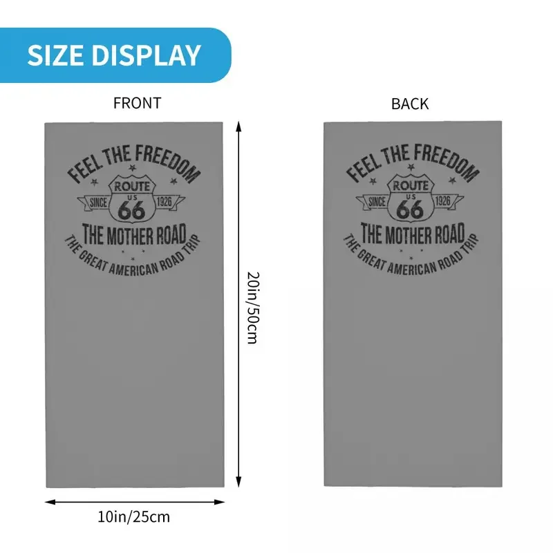 아메리칸 하이웨이 루트 66 반다나 넥 커버, 프린트 발라클라바 마스크 스카프, 따뜻한 모자, 남성 여성, 성인용 러닝