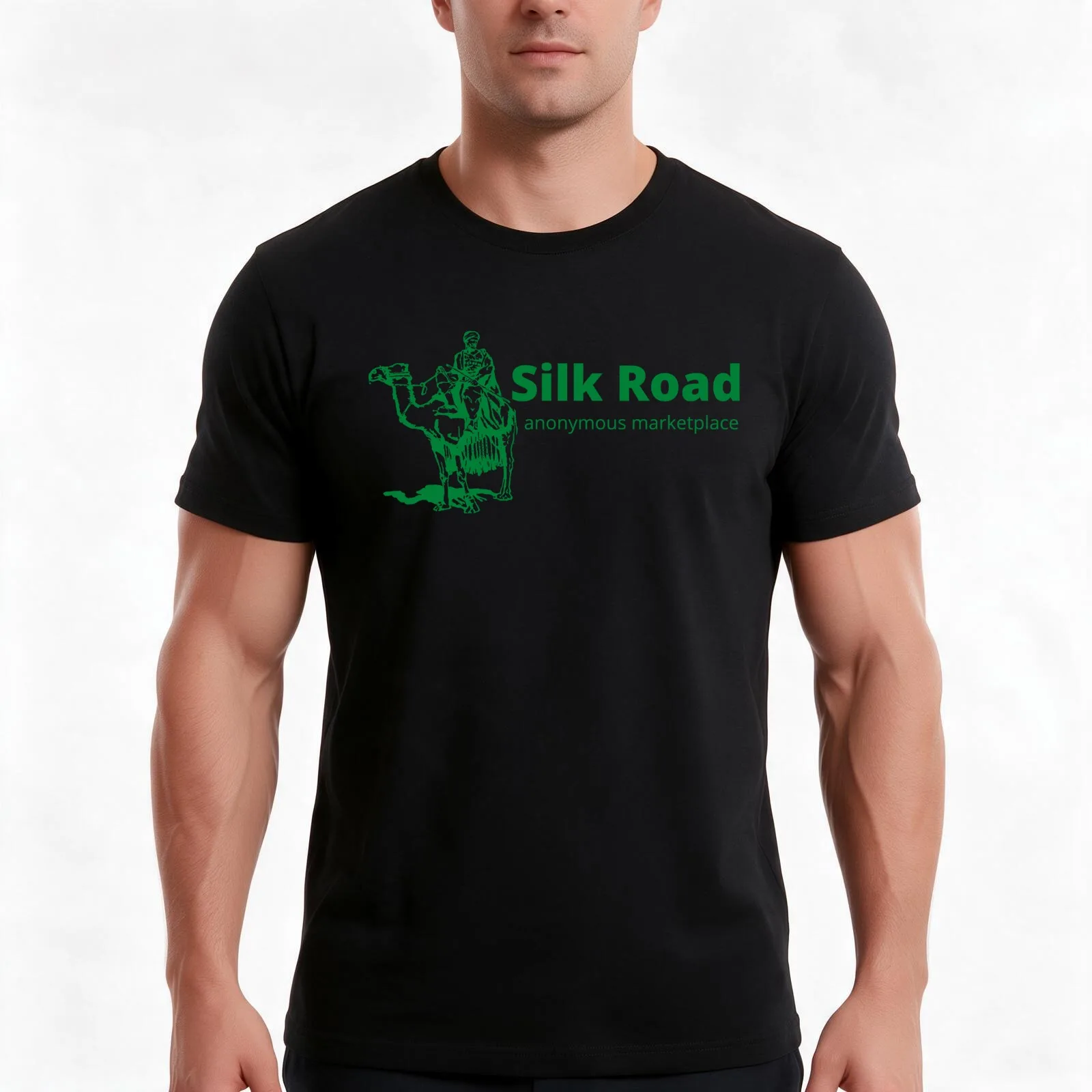 Silk Road: Anonymous Marketplace T-Shirt, Summer Casual Cotton Tee, Oversized Streetwear Tops, Vintage Graphic Print