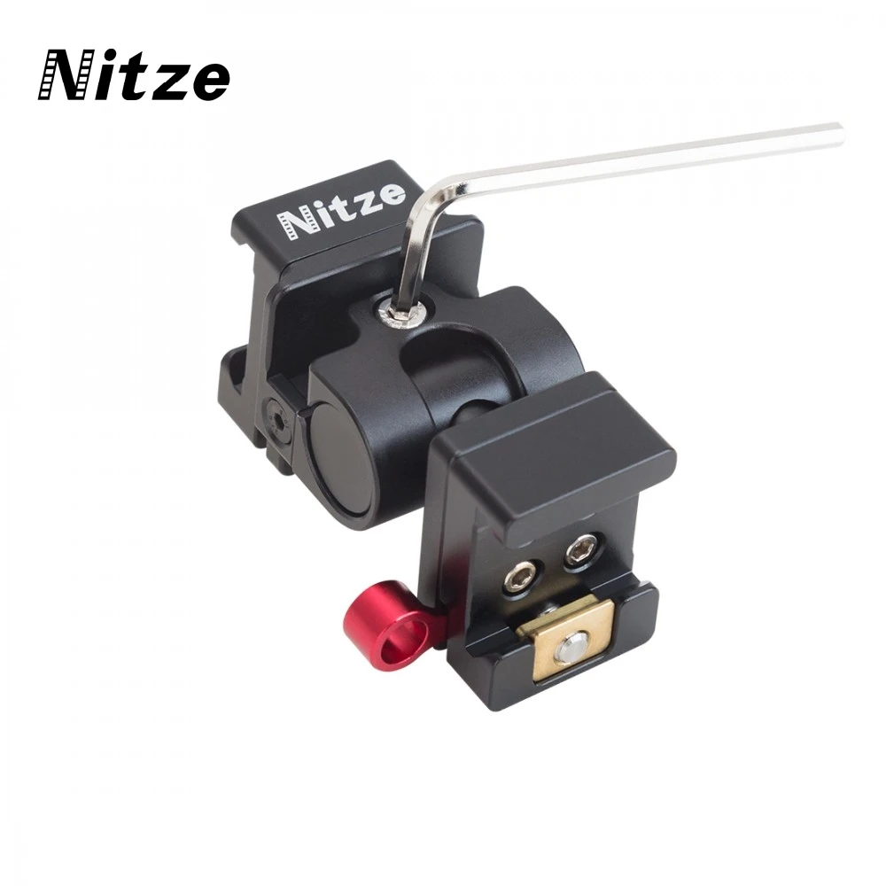 

Nitze N54-H2 Swivel & Tilt Camera Field Monitor EVF Holder Mount QR Dual NATO Clamp Lock Lever for DSLR Camera Cage Rig