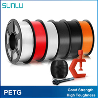 SUNLU 1KG PETG 1.75mm 3D Printer Filament 3D Printing Materias Removable Cable Reel High Transparency for Ender Kobra FDM 3D