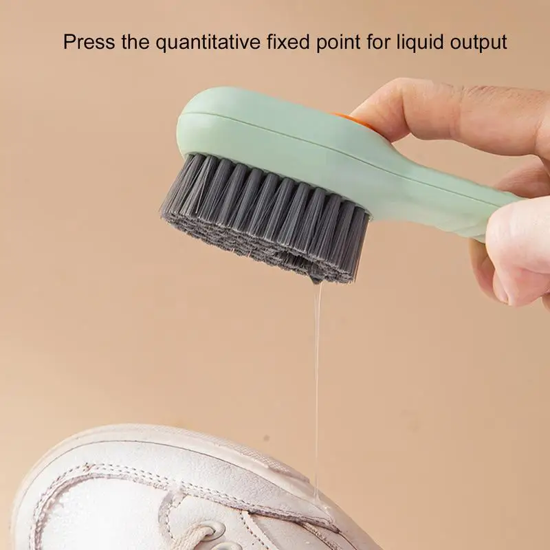 Shoe Cleaning Brush Laundry Scrub Brush With Liquid Adding Design Ergonomic Liquid Adding Shoe Cleaner Brush Clothing Board