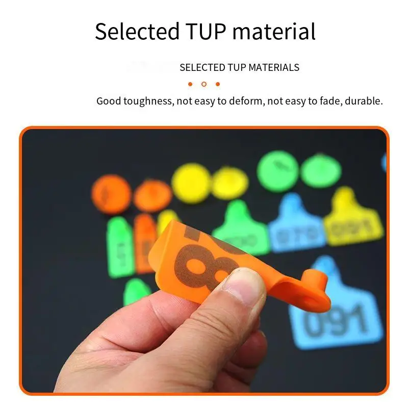 50 pcs Soft TPU Cattle Ear Tag Cold-Resistant Frost-Resistant Wear-Resistant DIY DIY Customized Custom For Farm Animal Ear Tags