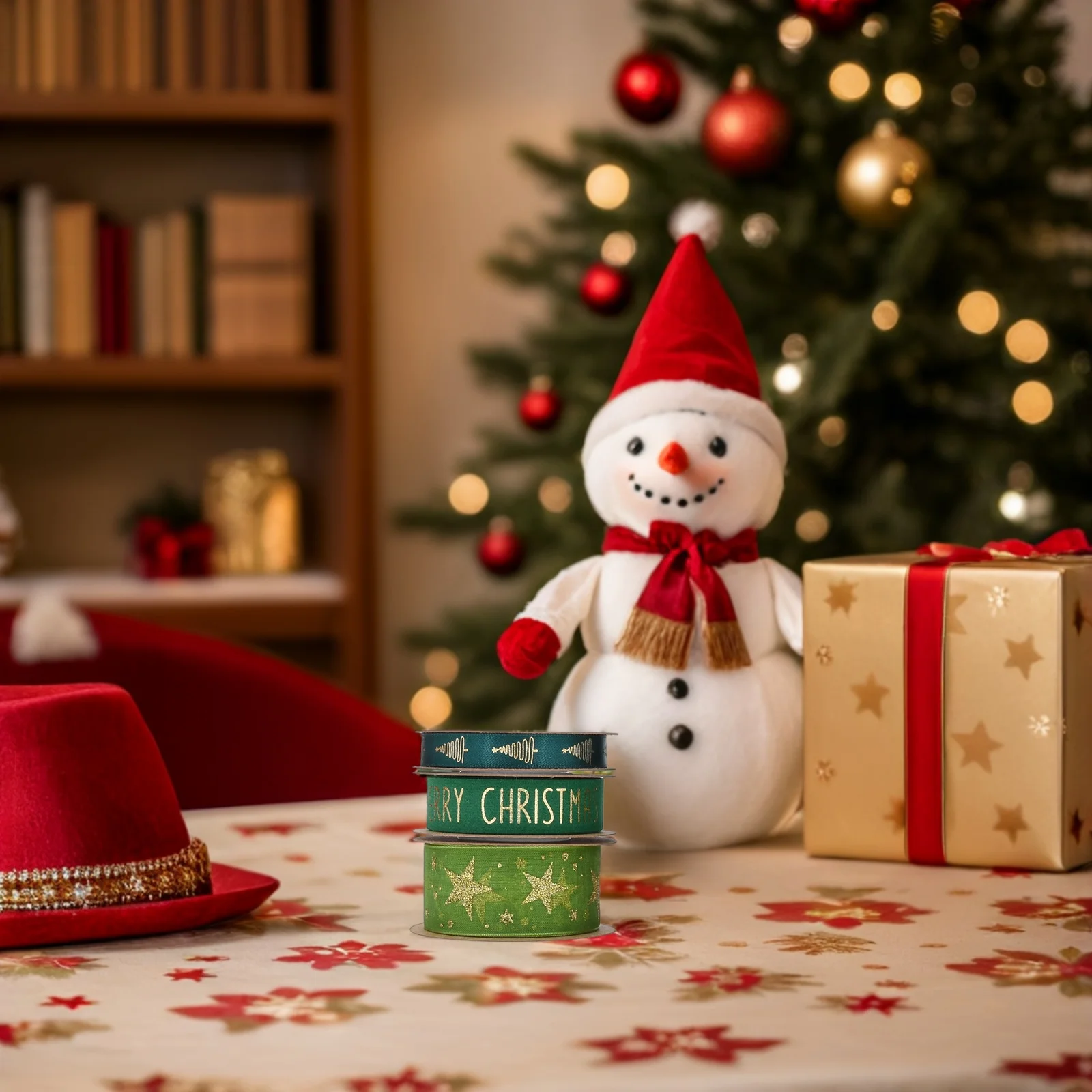 

6 Rolls Green Fabric Ribbon For Crafts Wrapping Cake Decoration Wedding Hair Accessories Festive Holiday Diy Bows Wreath Ribbon