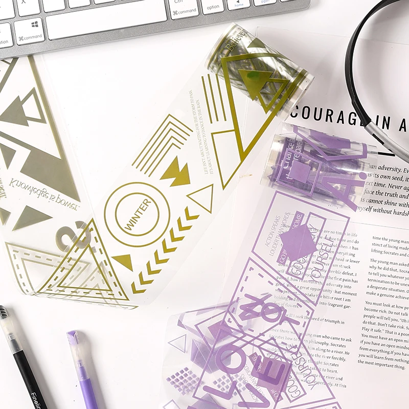 4 рулона акварельных геометрических узоров, набор лент, декоративная малярная лента «сделай сам», упаковка, наклейки для скрапбукинга, принадлежности для ведения журналов