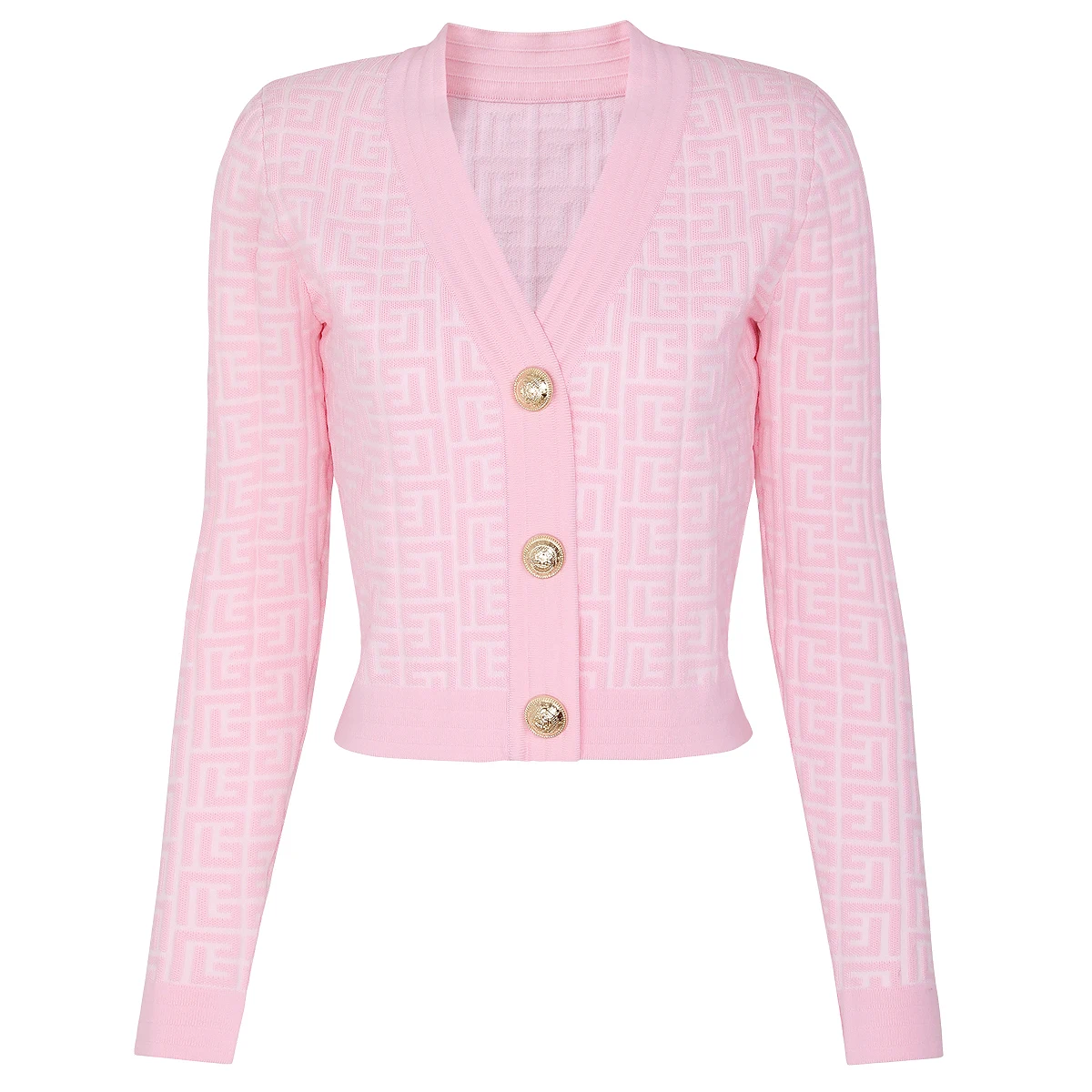 

High-Quality New Spring/Autumn Fashion Elegant Socialite/Bougie Wanzi Pattern Knitted Women's Long-Sleeve Cardigan Coat