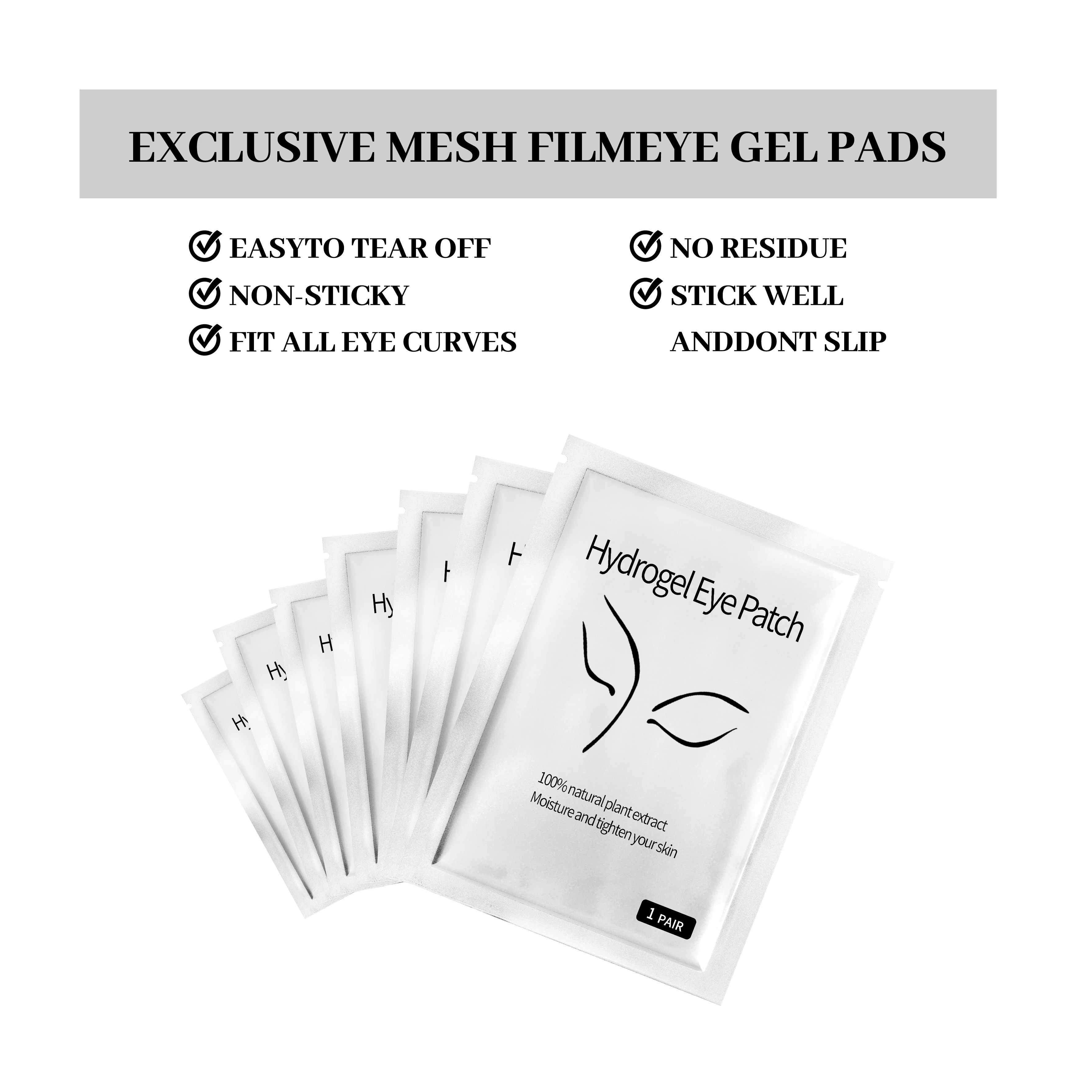 XIUSUZAIKI 50pairs/pack New Patches Eyelash Under Eye Pads Lash Eyelash Extension Paper Patches Eye Tips Sticker Make Up Tools