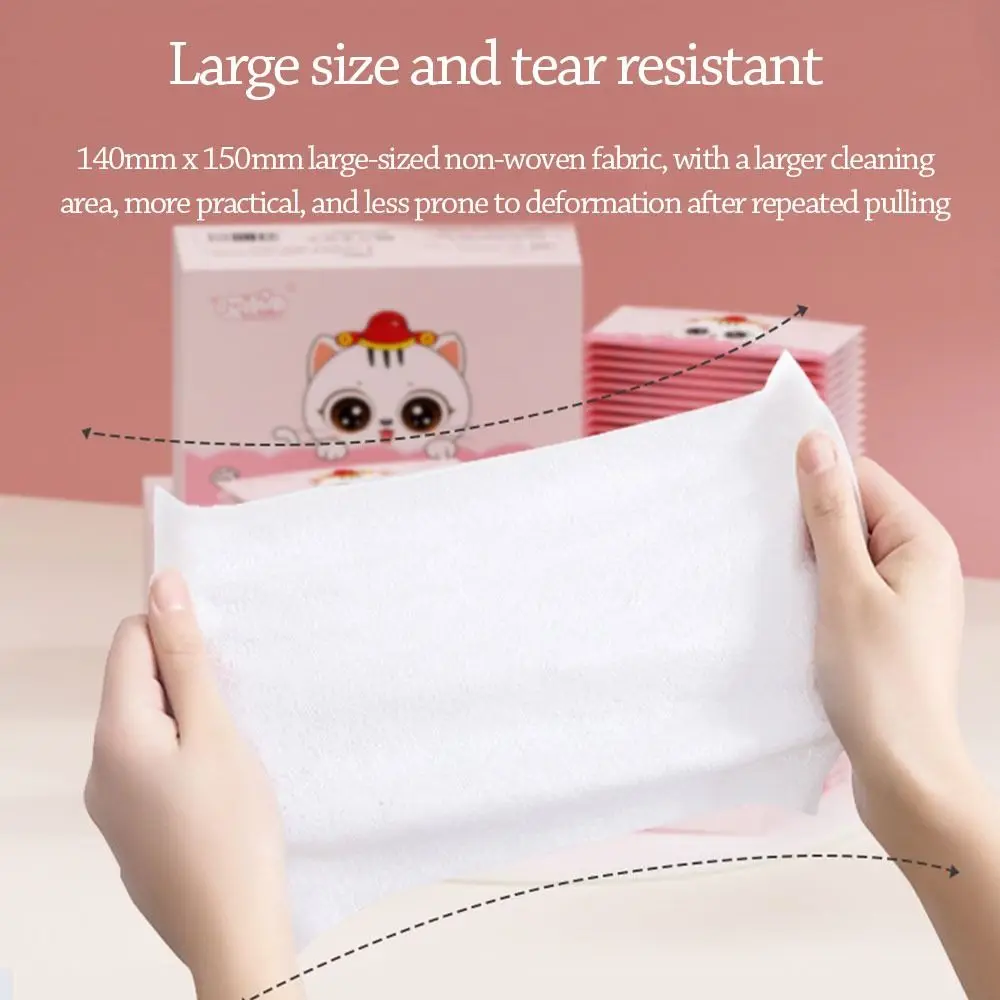 50pcs Cute Disinfection Baby Wet Wipes Non woven fabric Portable Moist Paper Hand Cleaning Wet Wipe Pouch Home