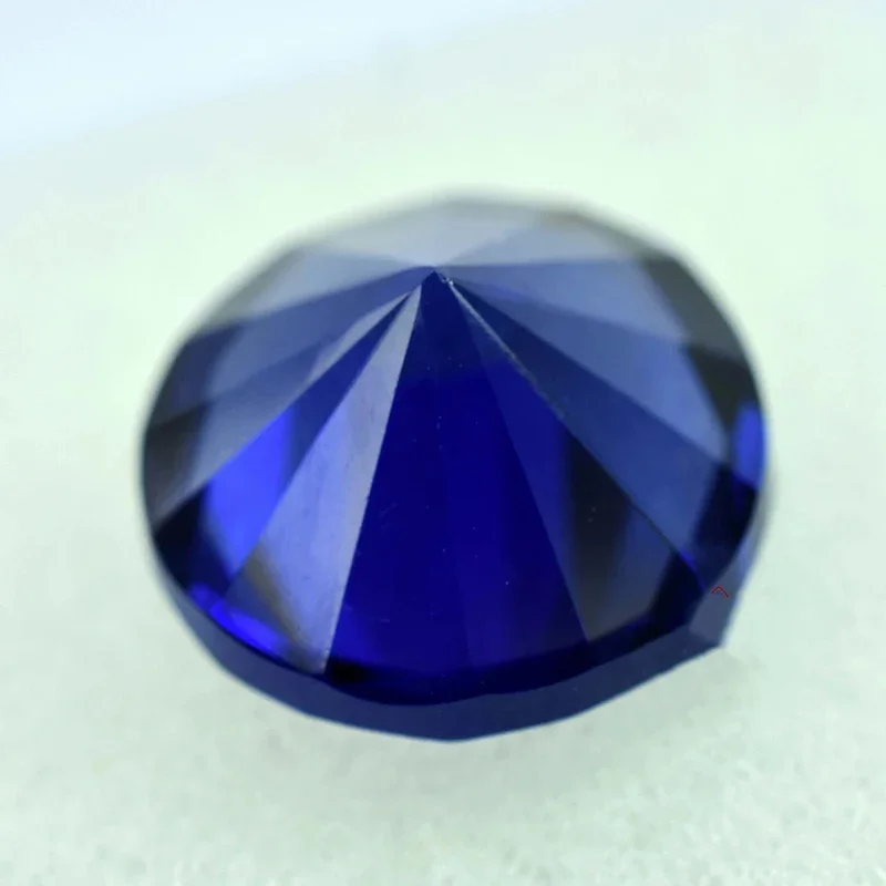 قطع طبيعي الياقوت الأزرق قطع مستديرة اكسيد الالمونيوم الاصطناعية 100% تمرير الماس القلم اختبار صنع المجوهرات أحجار كريمة مفكوكة