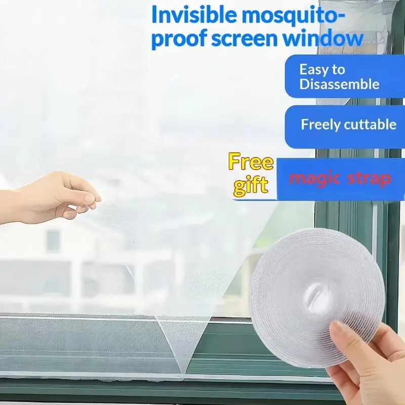 Invisible Mosquito Net Mosquito  Bug Net Cuttable Window Screen Fly Mesh DIY Self-Adhesive Fly Mosquito Window Net Mesh