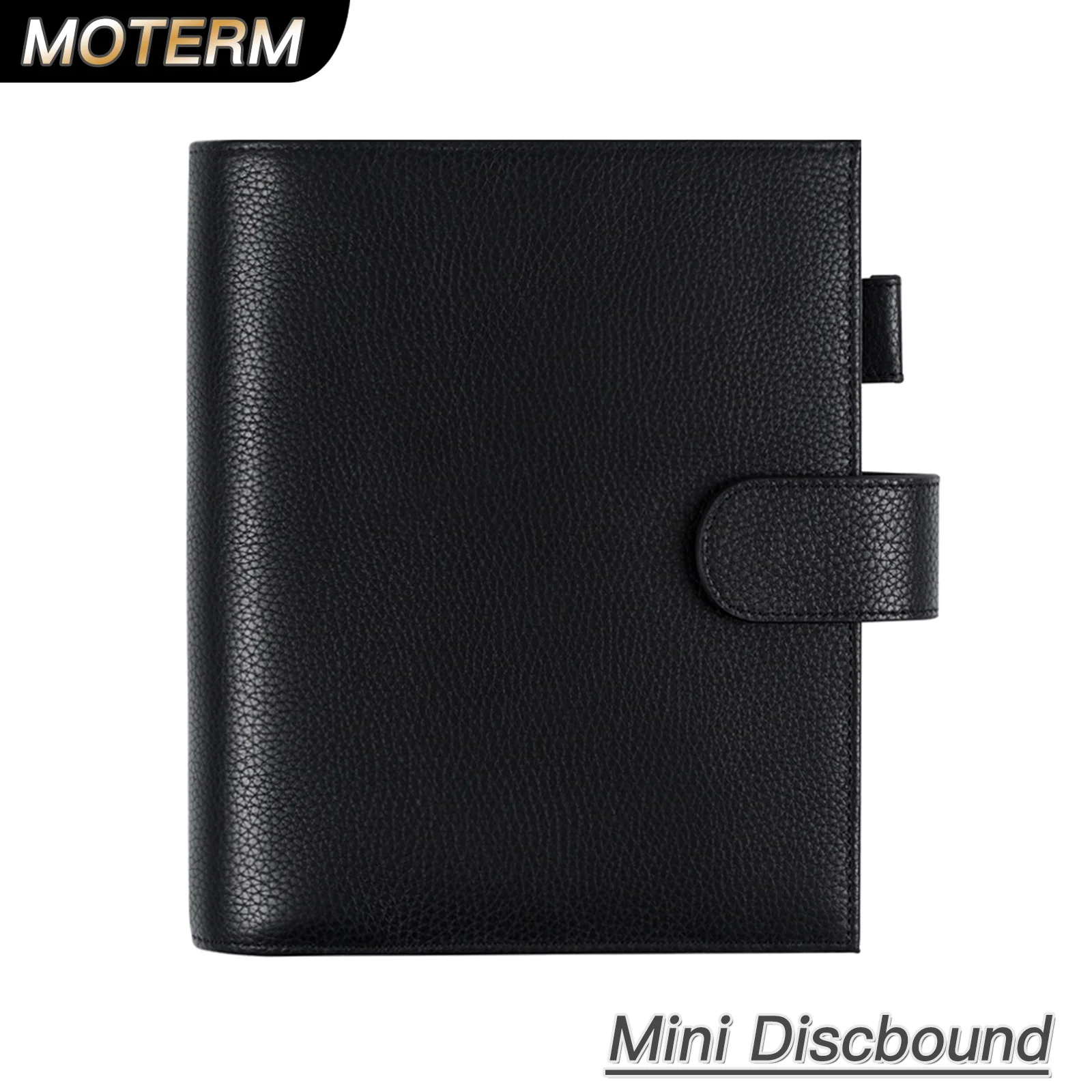 Moterm Discbound Series New HP Mini Cover Genuine Pebbled Grain Cowhide Notebook Expansion Disc Bound Organizer Journal Agenda