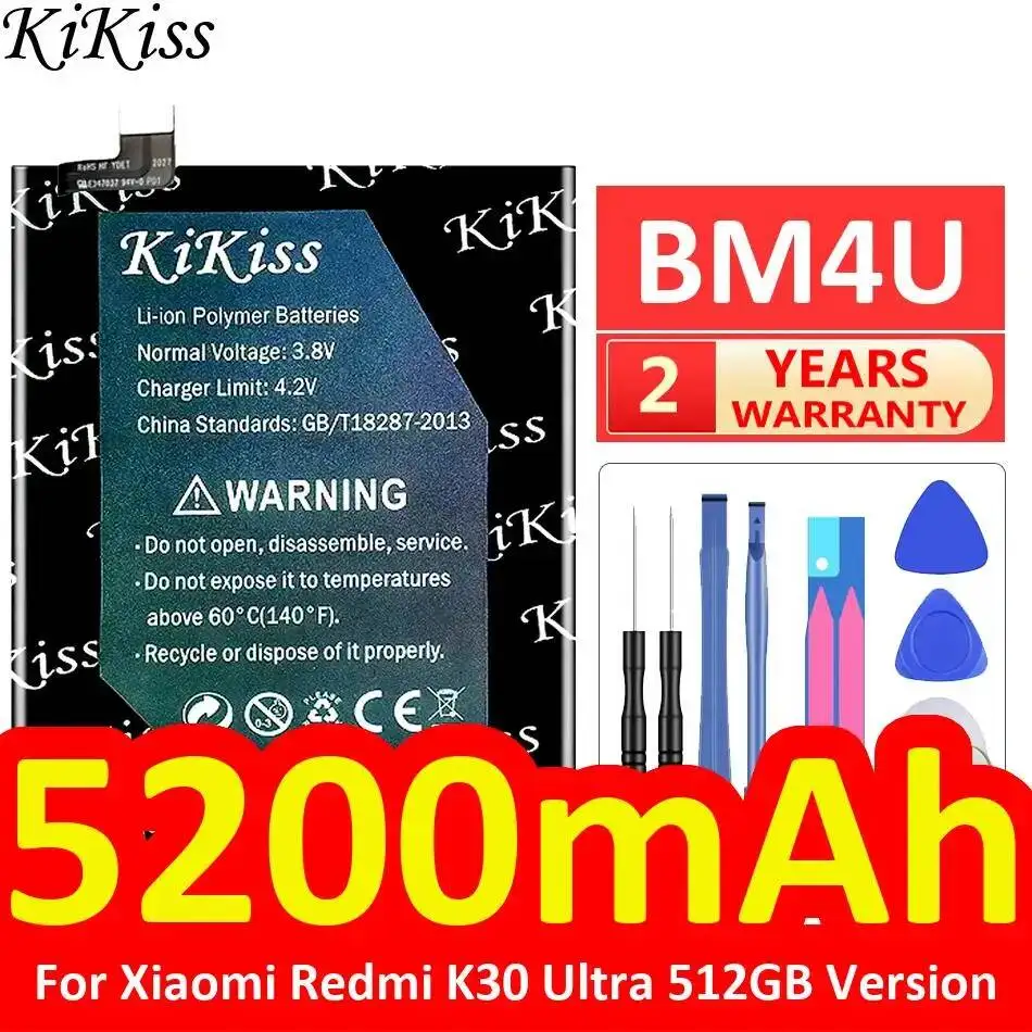 

Stable BM4U Mobile Phone Battery Long Lasting For Xiaomi Redmi K30 Ultra 512GB Version 5200Mah
