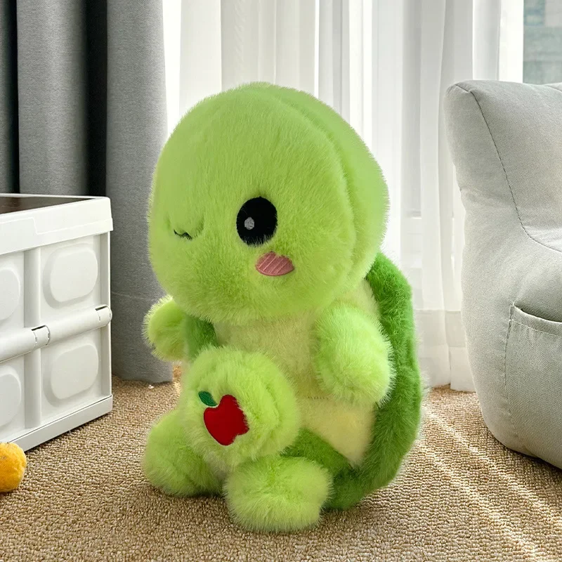 23 سنتيمتر Kawaii محاكاة التفاح السلاحف ألعاب من نسيج مخملي الكرتون على ظهره السلحفاة الصغيرة أفخم دمية إعطاء صديقة هدية عيد ميلاد #6