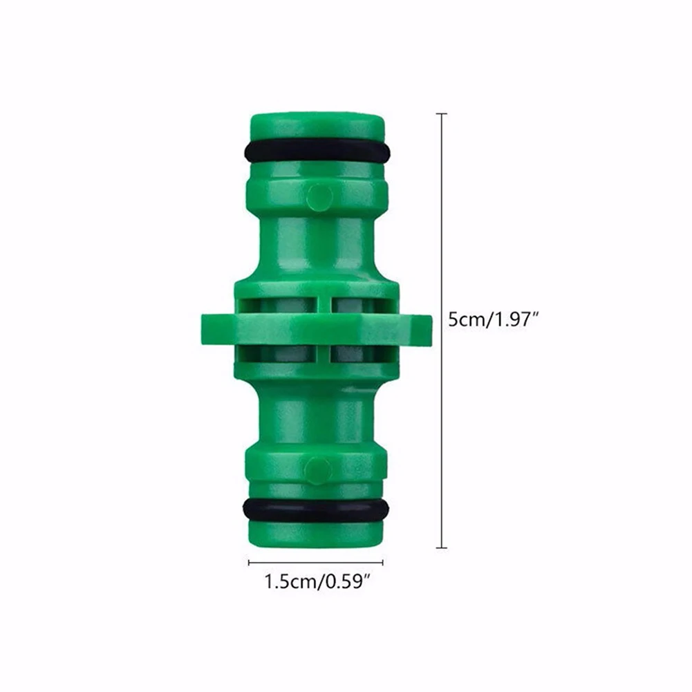 10 Pcs Hose Pipe Connector Double Male Plastic Quick Fix Click On Rubber O Ring For Garden Watering Hose Connecting Adapter