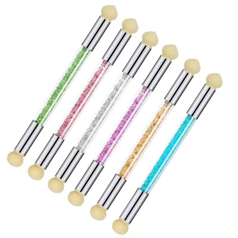 交換可能なスポンジネイルペングラデーションペン染色ペンスポットペイントネイルツール