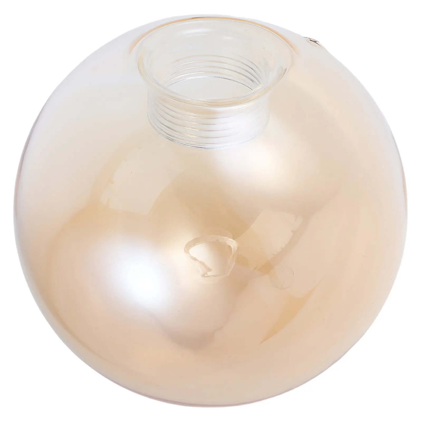 Replacement Glass Lamp Shade 42Mm E27 Screw Neck High Temp Resistant Clear Glass Sphere Globe for Living Room Bedroom Dining