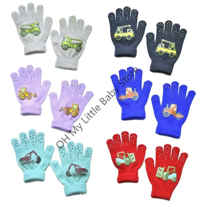 

M76C High Ealstic Children Knitted Glove Candy Color Gloves Winter Warm Gloves