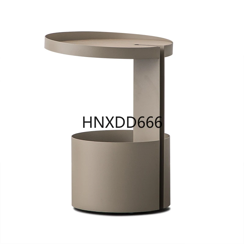 

Round small coffee table light luxury sofa edge table movable