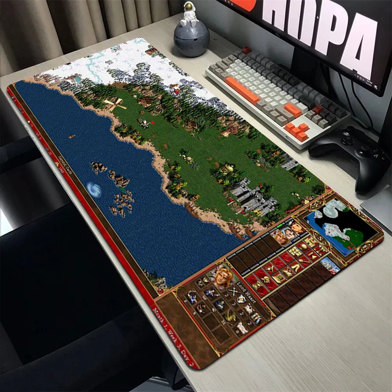 

Gaming Mouse Pad Large Heroes of Might and Magic Mousepad Keyboard Game Mouse Mat HD Print Computer Gamer Mouse Pad Desk Mat