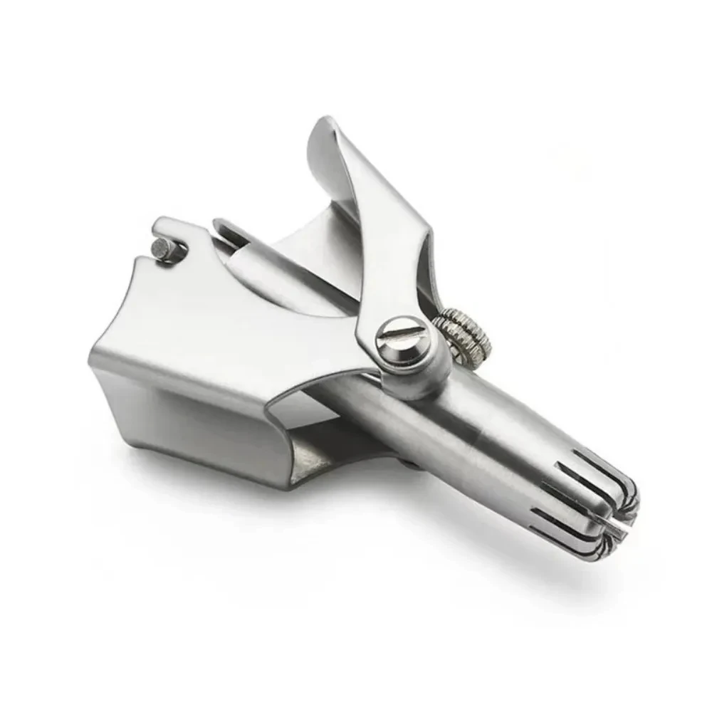 Rasoio manuale per peli del naso da uomo e da donna Rasoio per peli del naso in acciaio inossidabile Rasoio a mano lavabile silenzioso