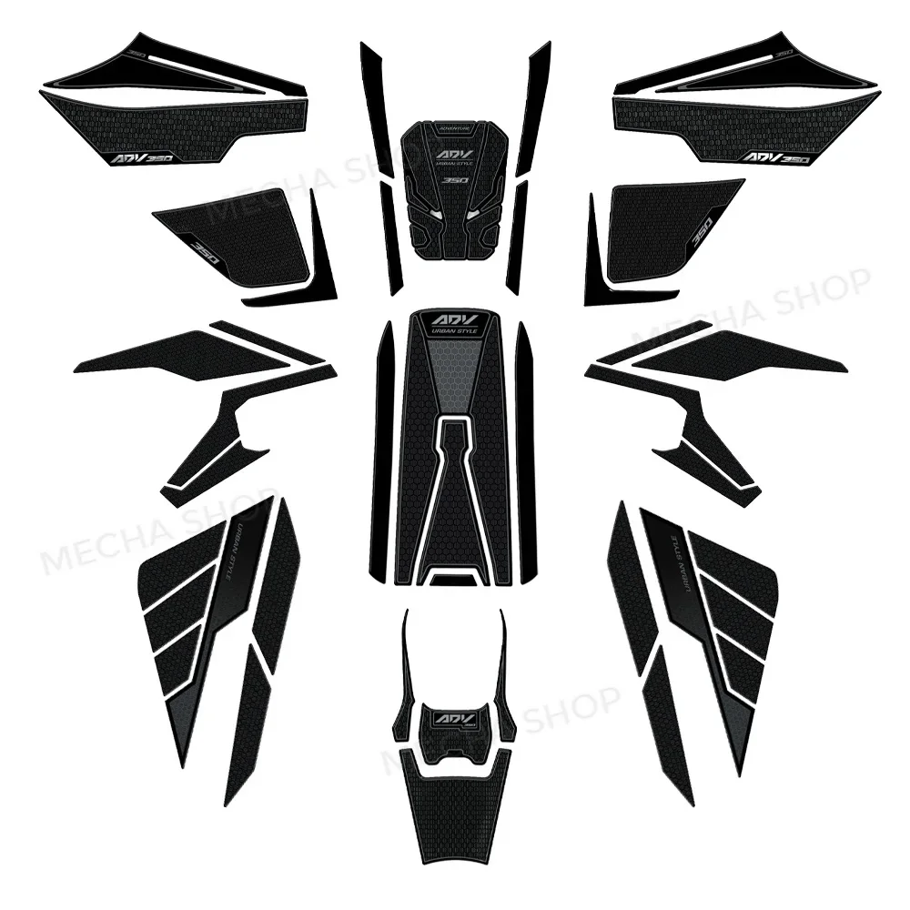 For ADV350 ADV 350 2022 2023 2024 2025 2026 Accessories 3D Resin Sticker Protective Tank Pad Kit