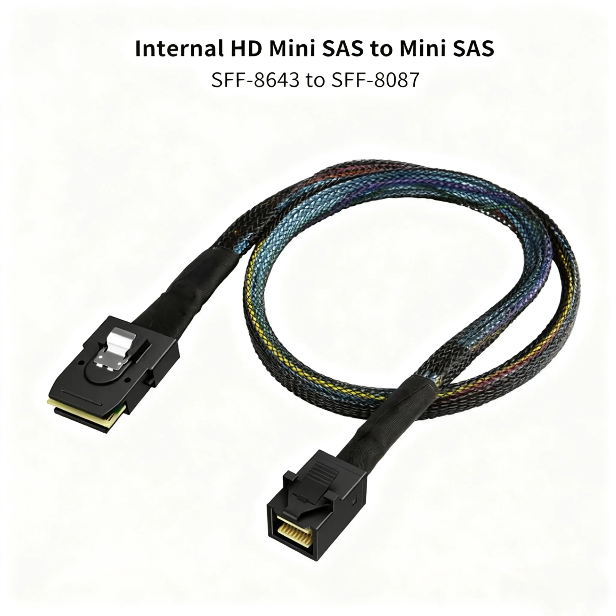 

12G Internal Mini SAS HD SFF-8643 toSFF-8087(36Pin) Cable, 100 Ohm, Flexible, Support RAID, PCIE Controller 0.5m/1.0m