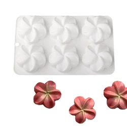 6-Cells Five Petal Flower Shaped Mousse Cake Baking Mold Silicone Cake Mould Chocolate Mold Biscuit Mold Kitchen Bakeware