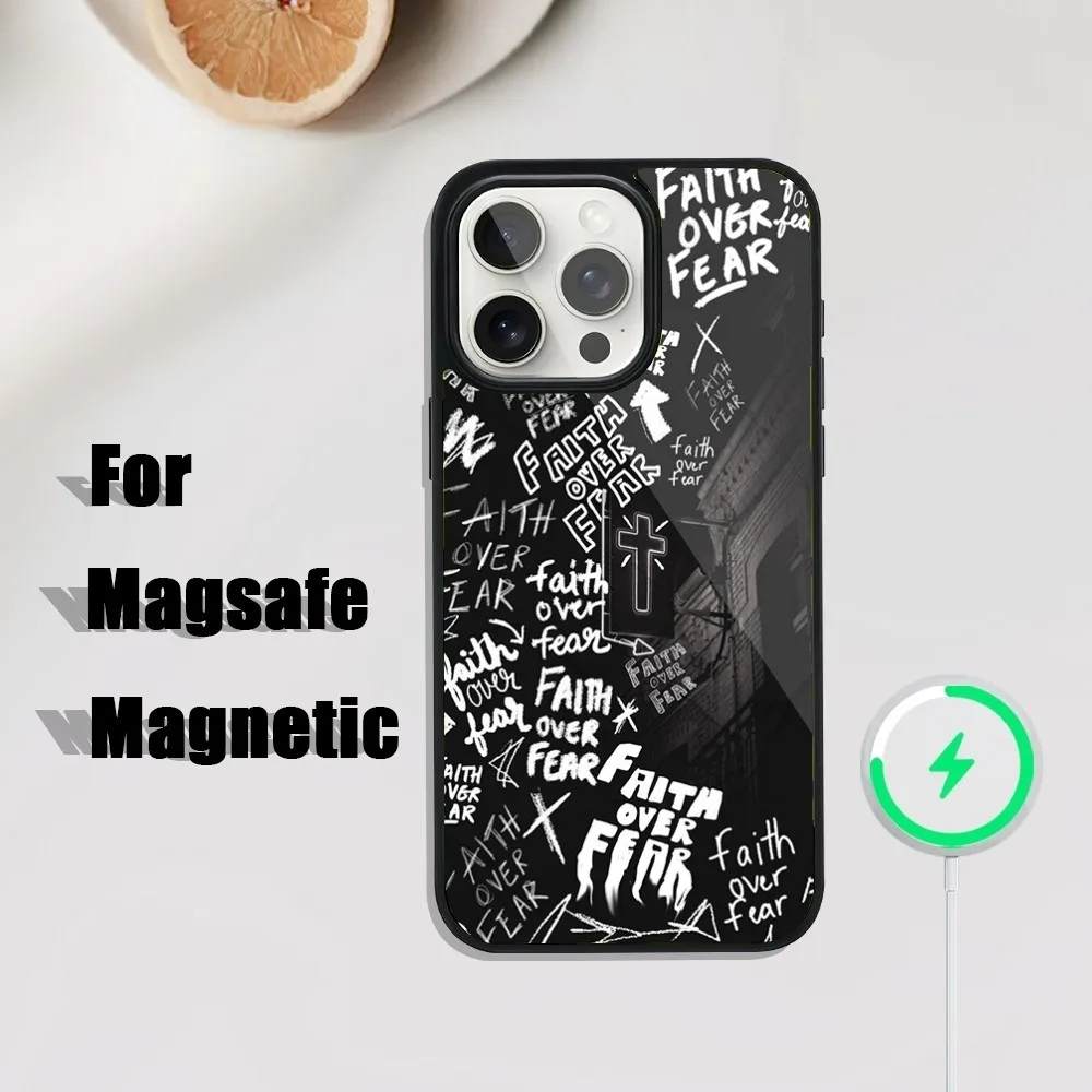 聖書の一節イエス・キリスト電話ケース iPhone 16、15、14、13、12、11、プラス、プロ、マックスミニ Magsafe 磁気ワイヤレス充電用