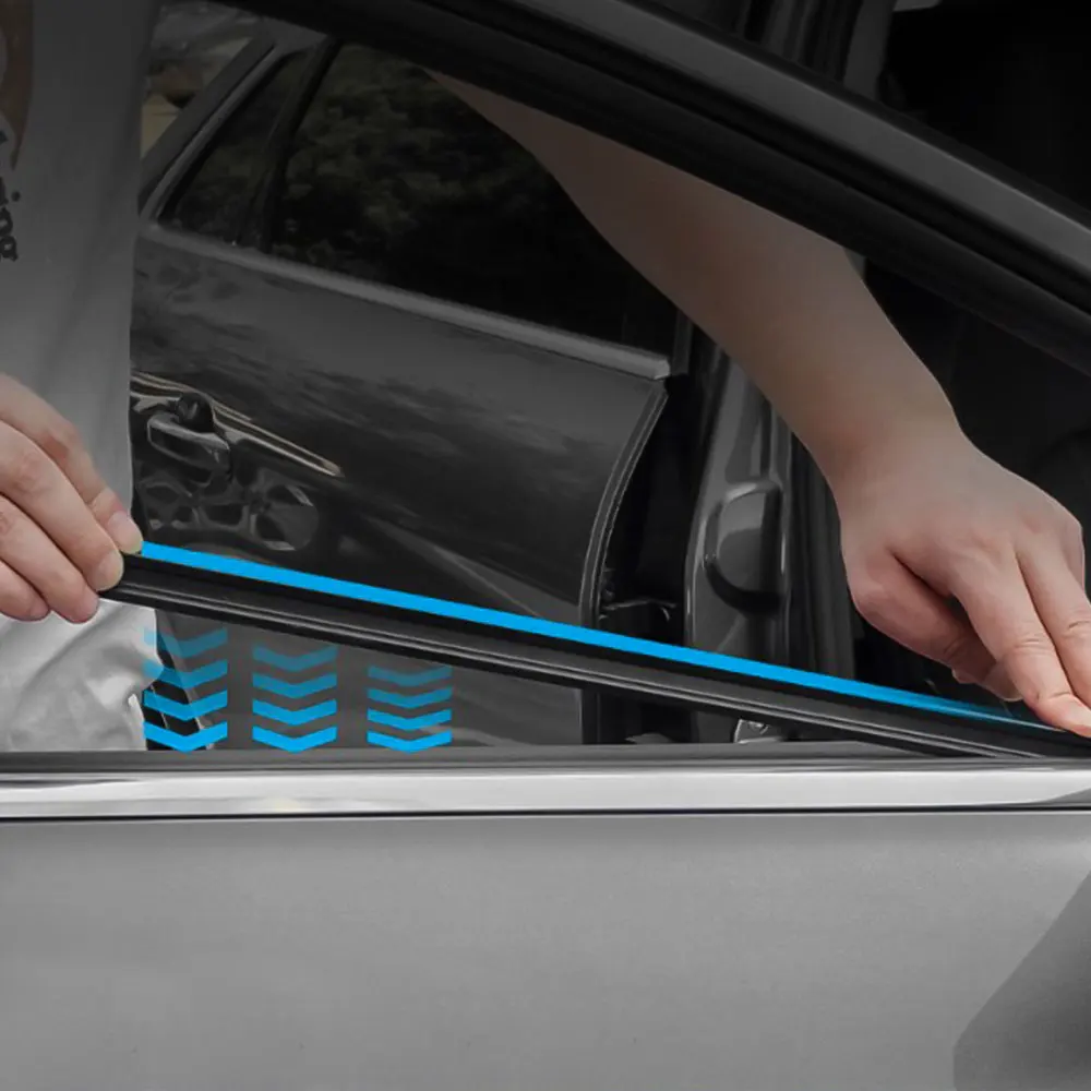

2PCS Multifunctional Car Side Windows Wipers Windscreen Water Fog Removal Wipers Black Rubber Strips Universal Auto Accessories