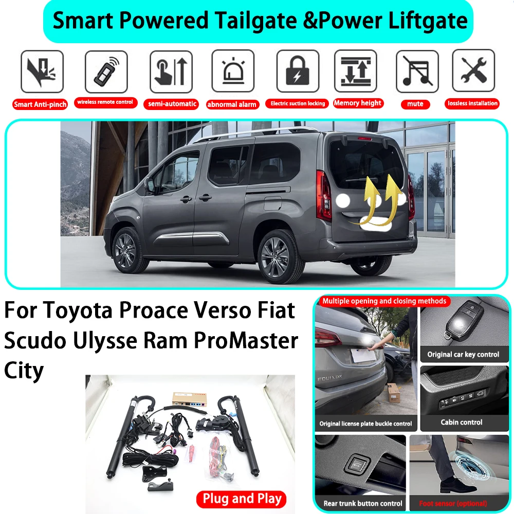 for Toyota Proace Verso Fiat Scudo Ulysse Ram ProMaster City OEM Automatic Powered Tailgate Electric Power Tailgate Lift Kit