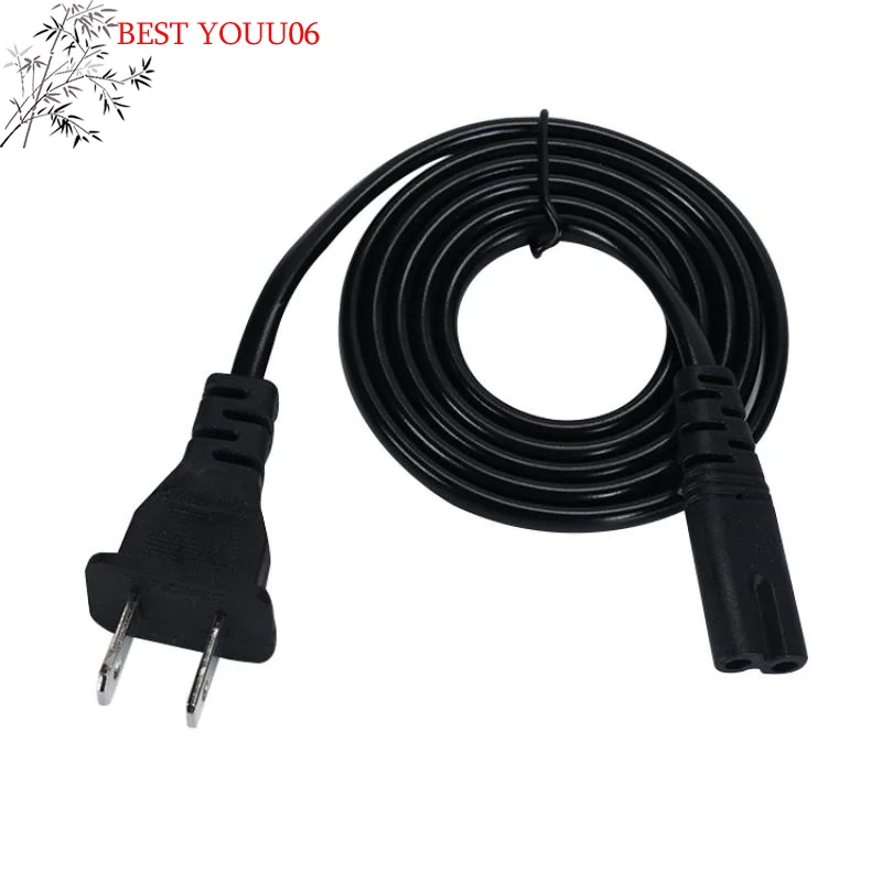 (YOUU06)US Plug Power Cable 2pin For Figure 8 Compatible Devices 2 Prong Electrical Cord For Laptop Charger TV Radio Speaker