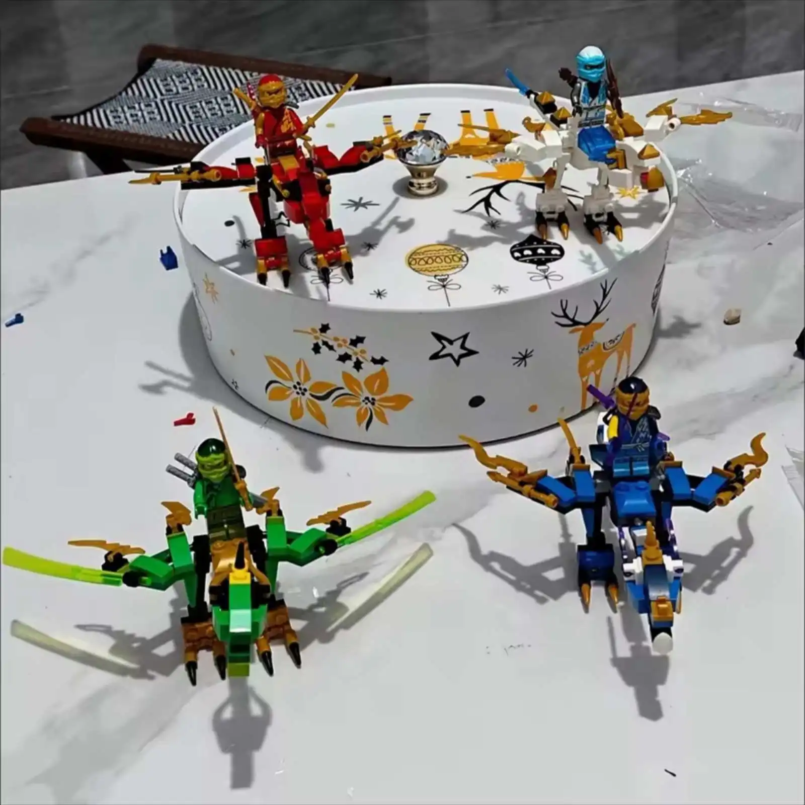 

Набор для сборки храма ниндзя-воина с драконом, модель мифического дракона из кирпичиков, креативный подарок-игрушка для мальчиков и детей