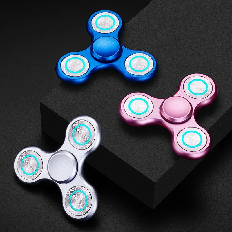 Antistress EDC Luminous Fidget Spinners Alloy Metal Hand Spinner Noctilucent Gyro Stress Relief Toys for Adult Desk Fidget Toy