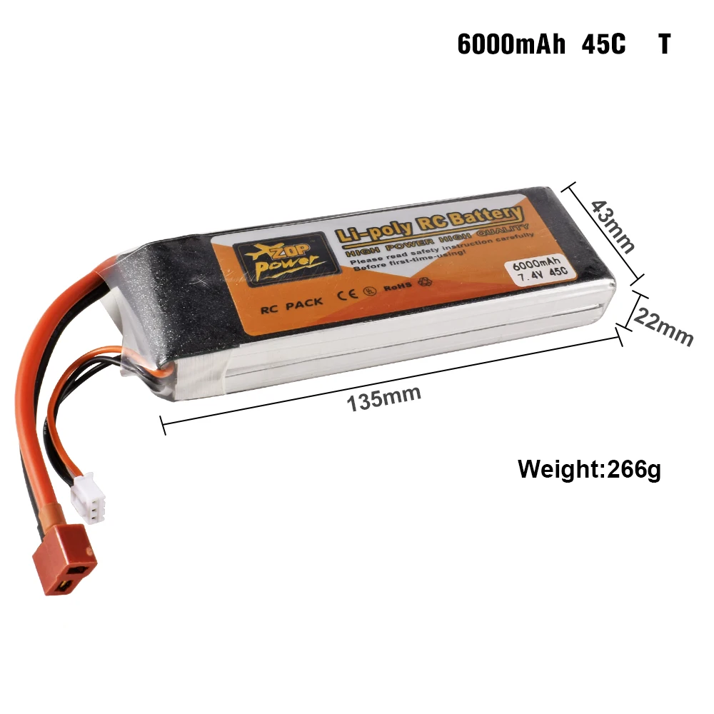 Tプラグ付きLiPoバッテリー,RCカーボートfpvクワッドコプター,9imod 2s,7.4v,650-6000mah,25c-75c,xt30 xt60