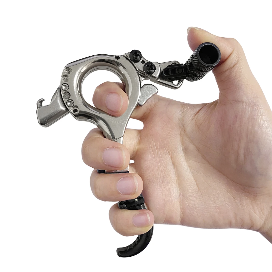 

1 шт. латунный металлический диспенсер для пластинок с 3 или 4 сменными захватами для пальцев, аксессуар для стрельбы из лука