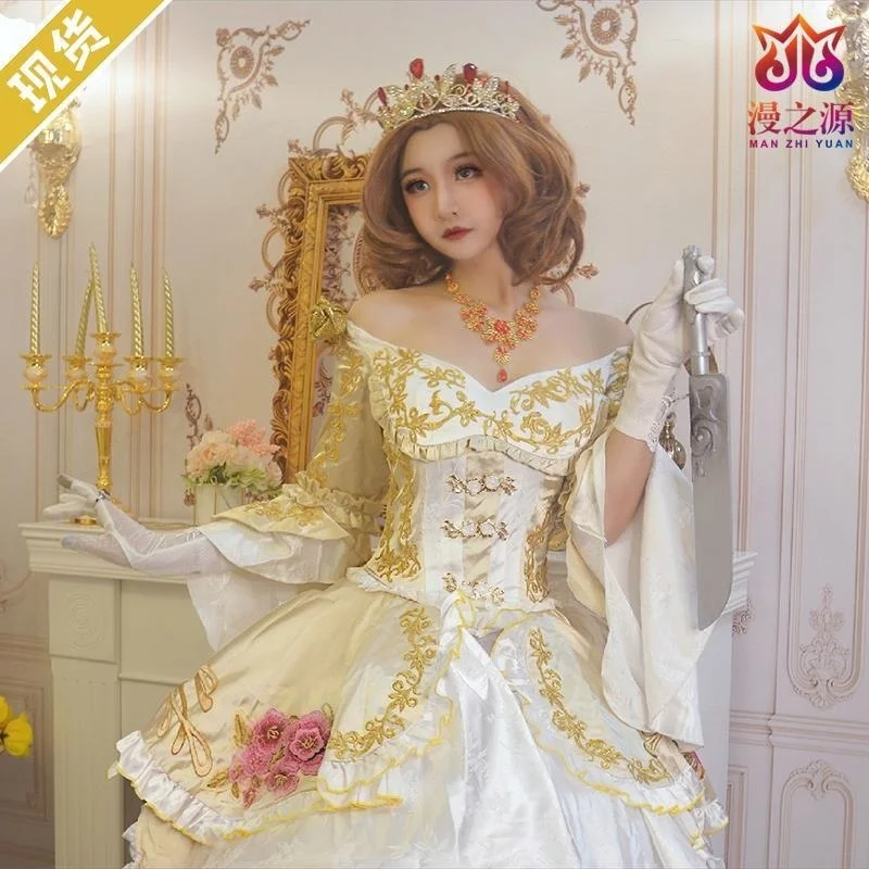 

Identity V Mrs. Red Cosplay Costumes Madame Red Blood Feast Marie Game Palace Dress Halloween Carnival Party Suit Outfit Shoes