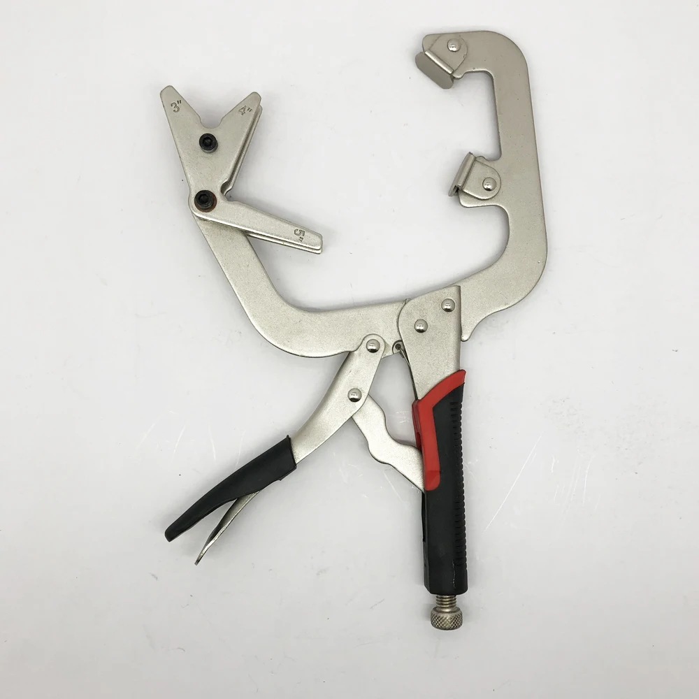 Alicates de soldadura de 14 pulgadas, abrazaderas de soldadura, alicates vigorosos de acero, abrazaderas de ángulo C de ángulo recto, boquilla de abrazadera, abrazadera de tubos de soldadura ajustables