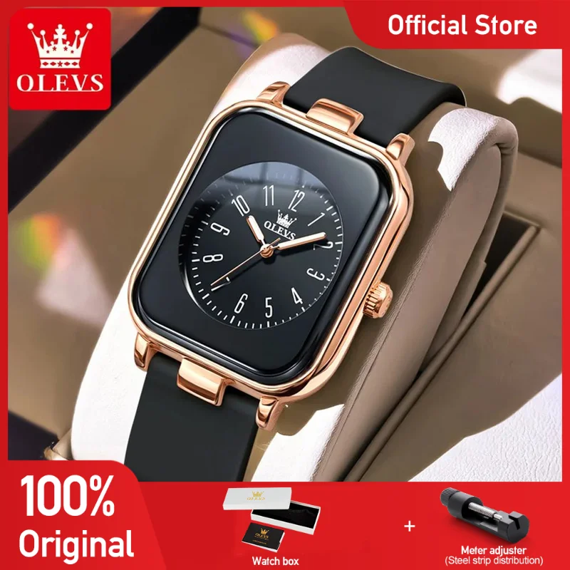 

OLEVS 9961 Women Watch Fashion Elegant Quartz Wristwatch Waterproof Luminous Silicone Strap Bracelet Set Gifts Original Reloj