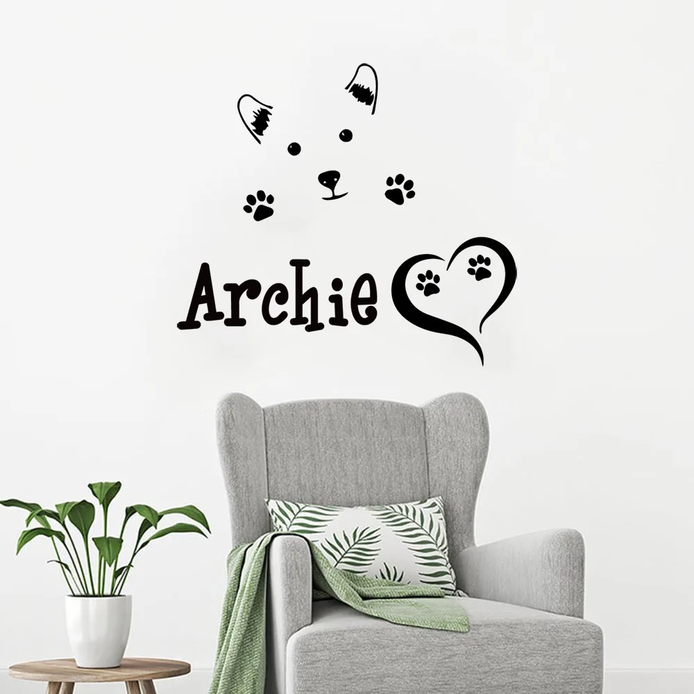 1PC Diy Pet Grooming Personalized Text Wall Sticker Self Adhesive Vinyl Study Room Waterproof Wall Art Decal