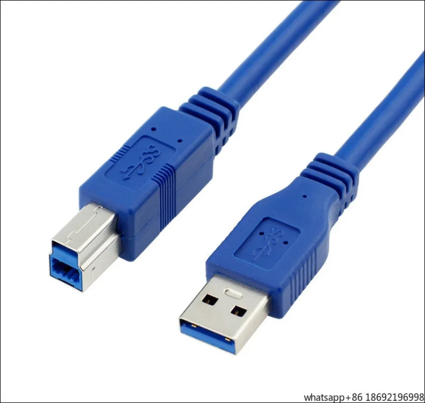 USB3.0 Square Port Printer Cable Square Port Hard Disk Box Male-to-male High-speed Data Cable 1/3/5 Meters